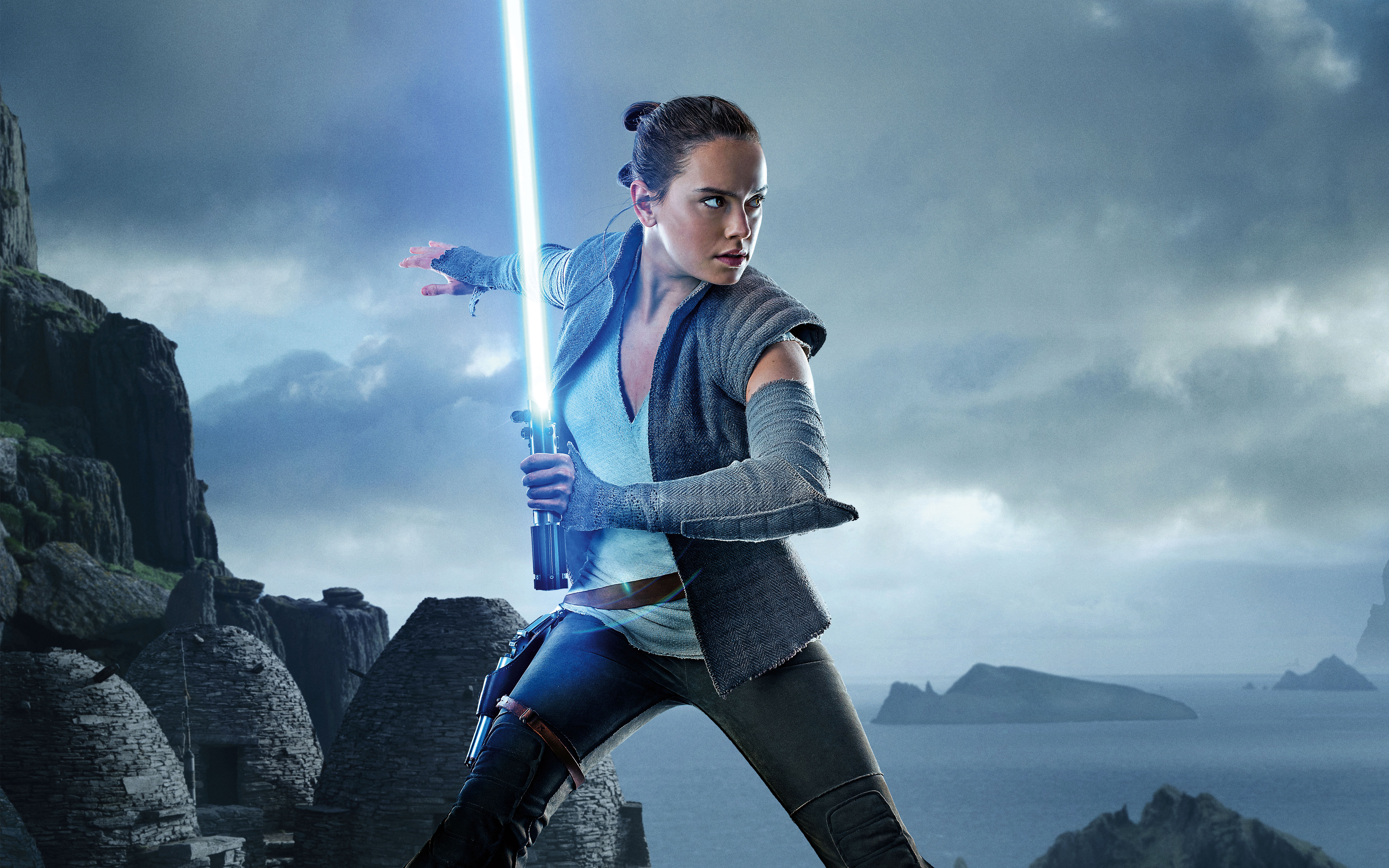 Daisy Ridley as Rey Star Wars The Last Jedi 5K Wallpapers