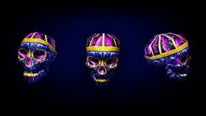 Skull, Art, Bright, 3d
