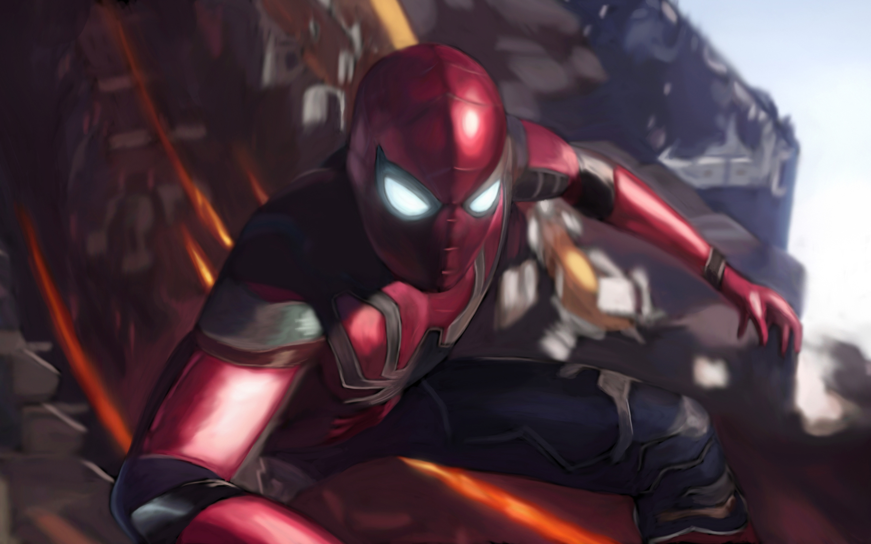 Spider man in Avengers Infinity War Artwork Wallpapers