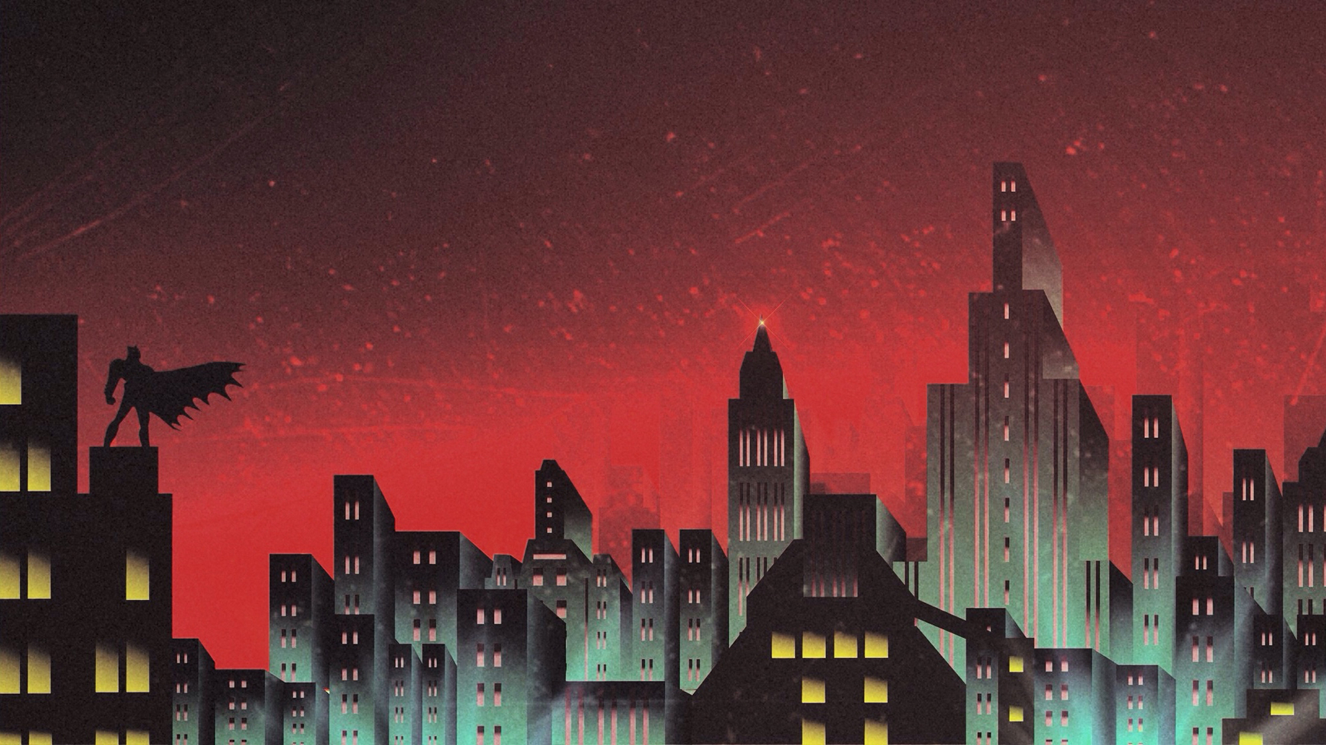 Batman Gotham Skyline Artwork