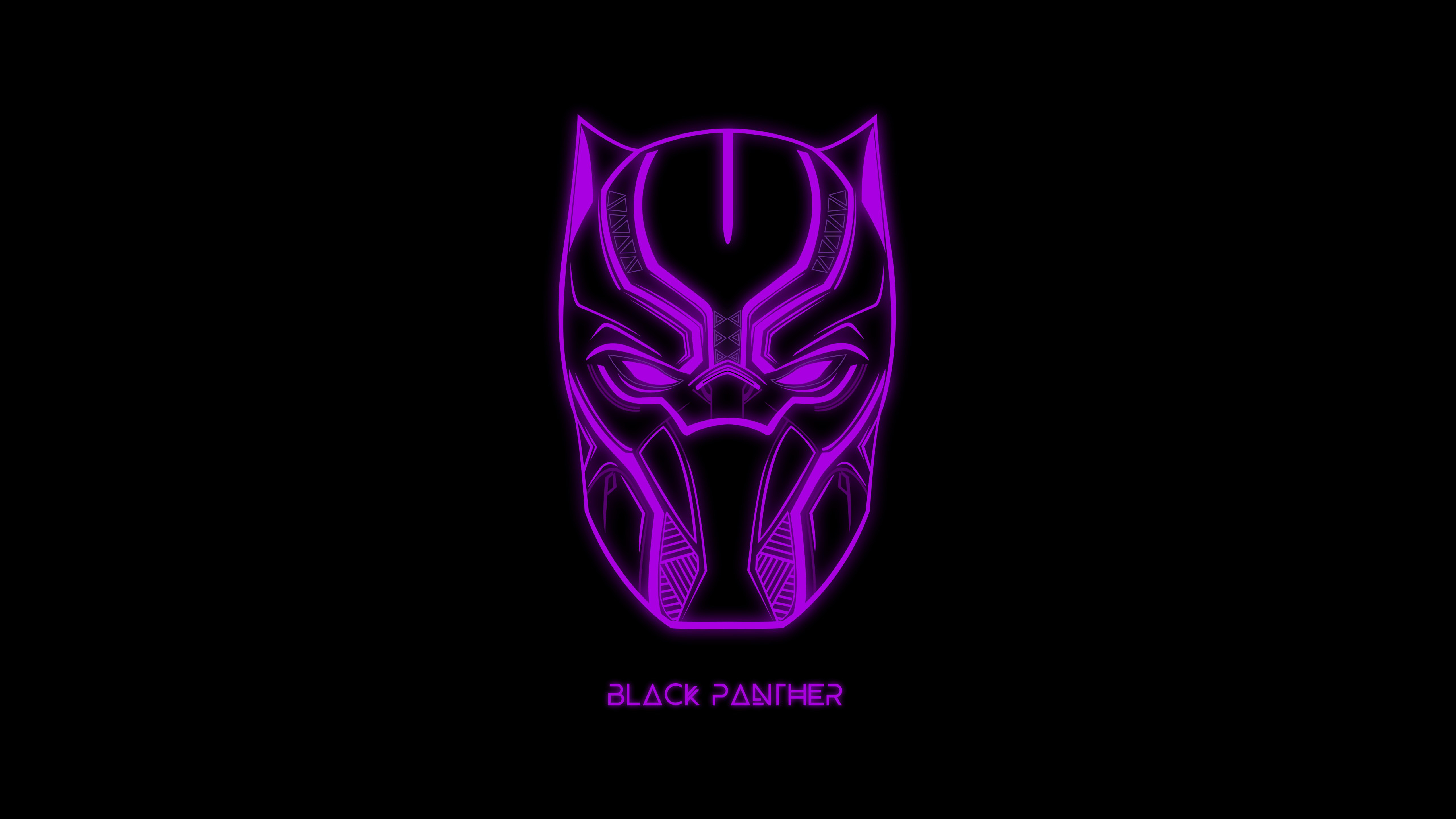 Black Panther Minimal Dark Artwork 5K Wallpapers