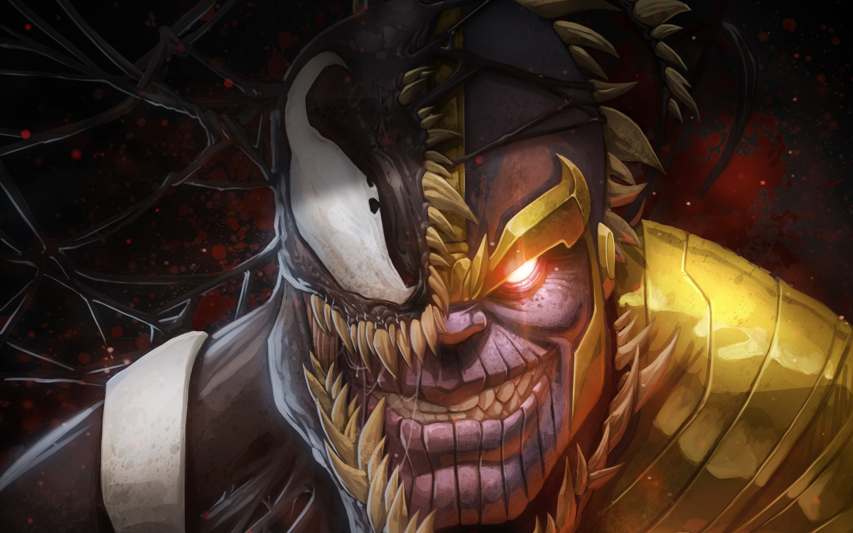Thanos & Venom Artwork Wallpapers