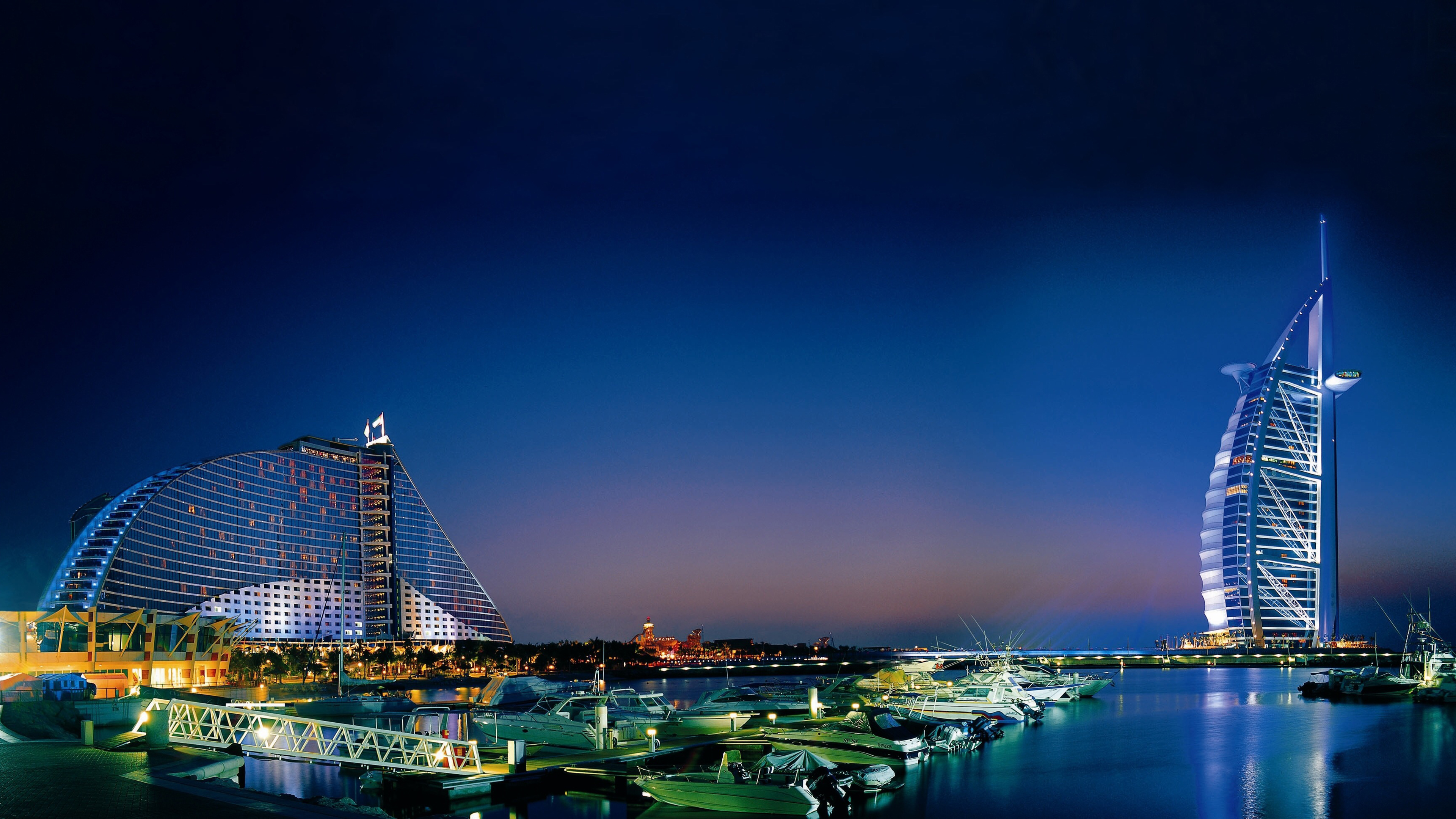 Dubai Night Cityscape 4K Wallpapers