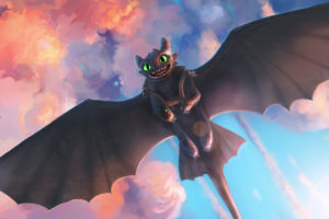 Toothless Night Fury Dragon 5K HD Wallpapers.