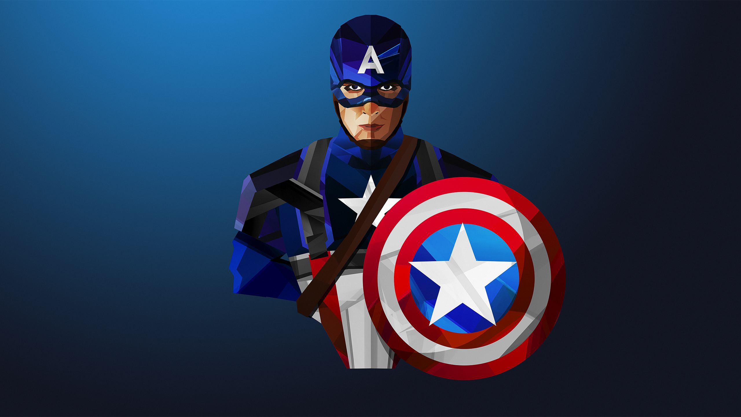 Captain America Low-poly Art Wallpapers