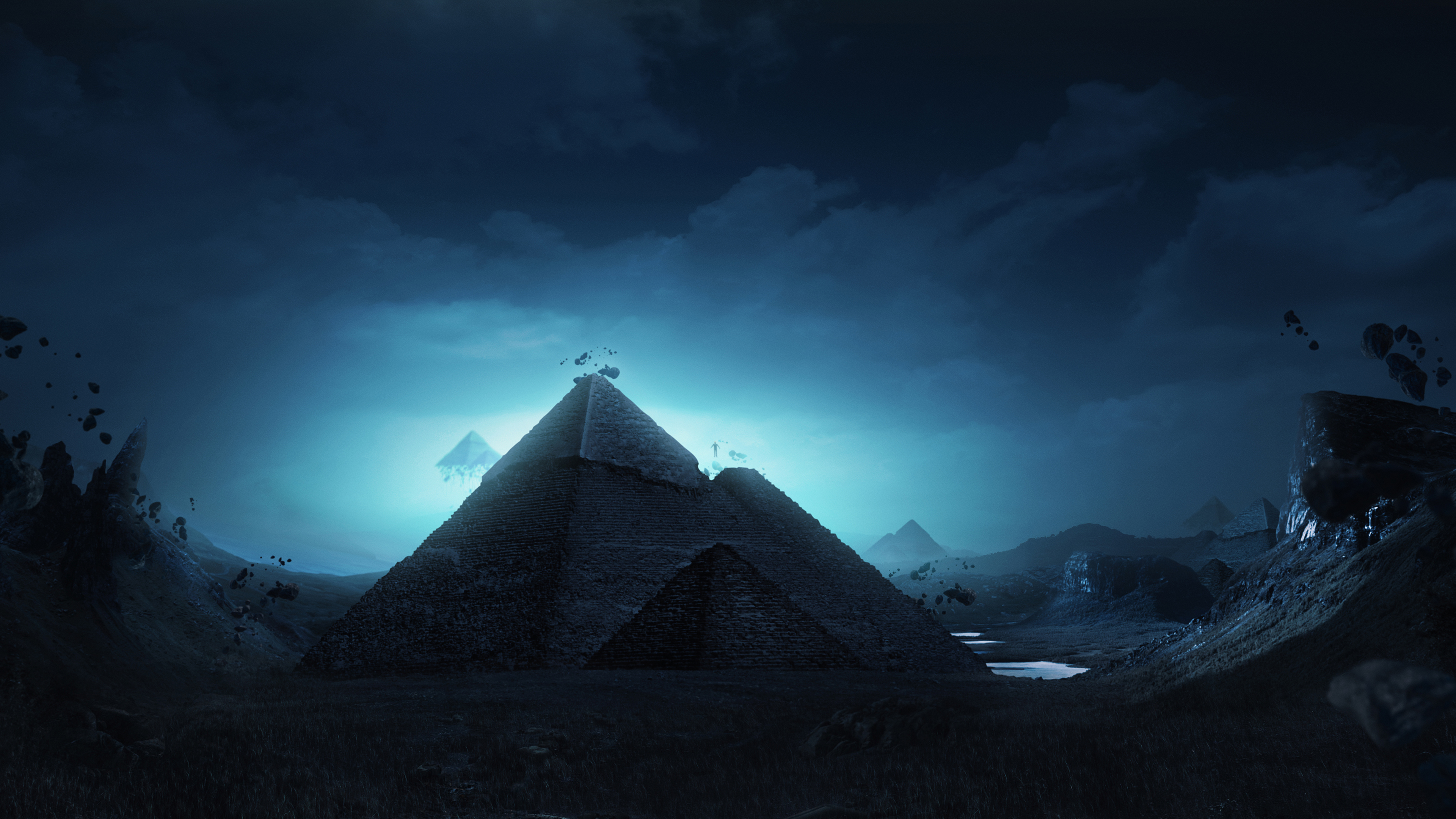 Surreal Pyramids 4K Wallpapers