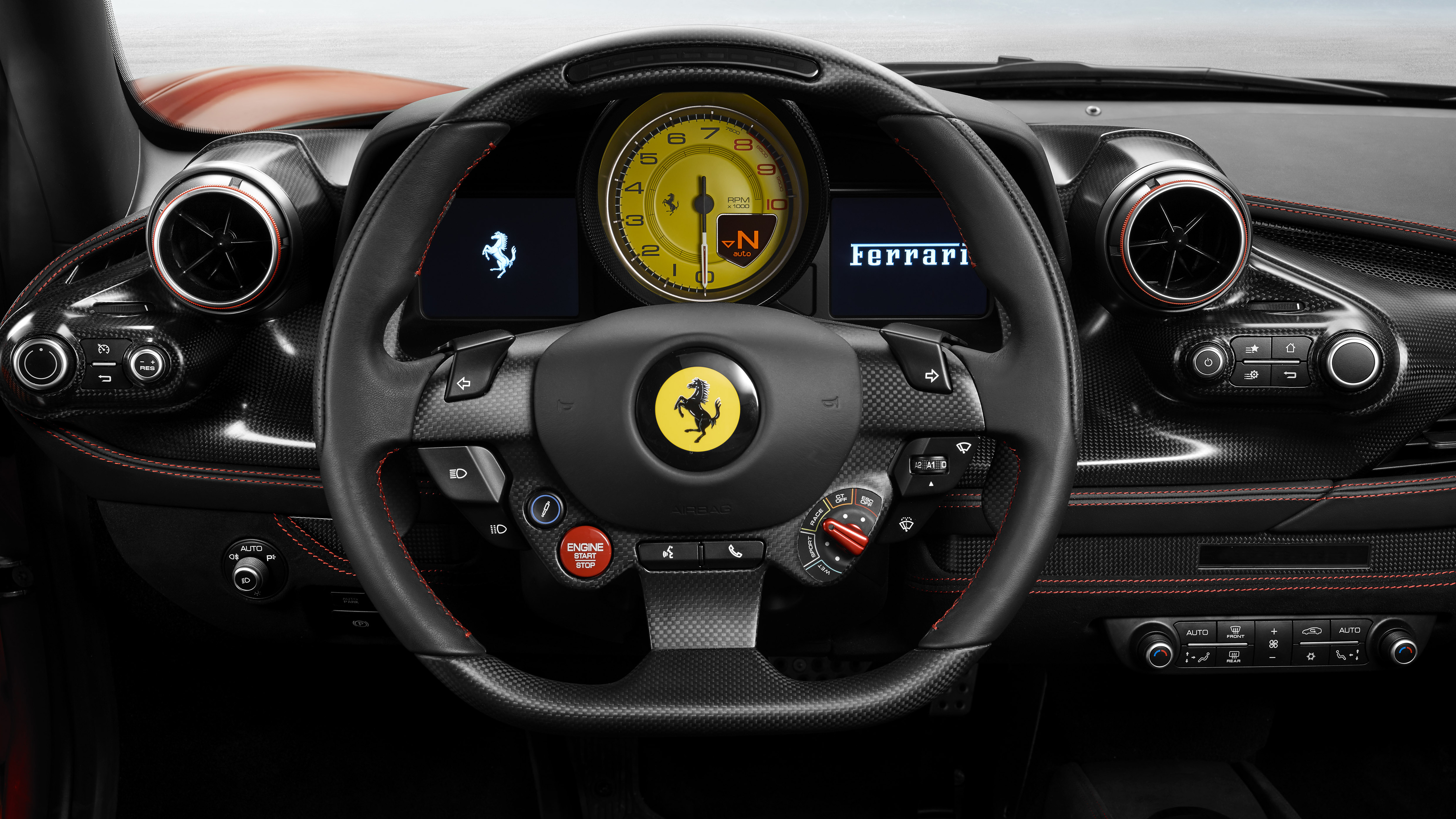 Ferrari F8 Tributo 2019 Interior 5K Wallpapers