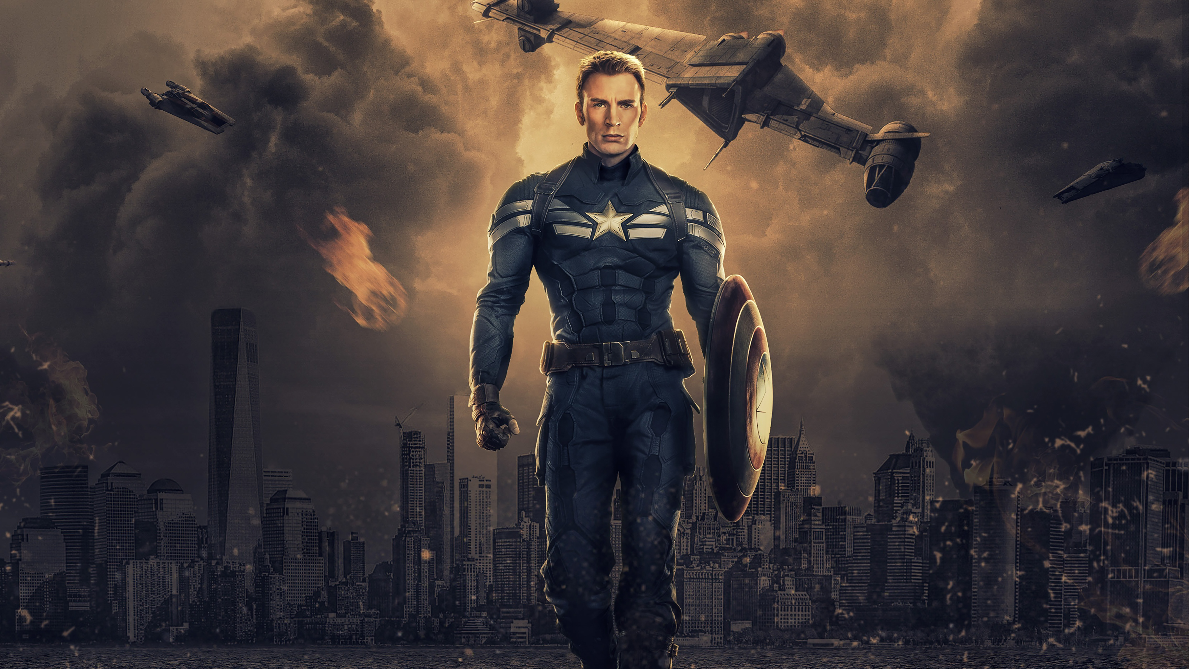 Chris Evans as Captain America 4K