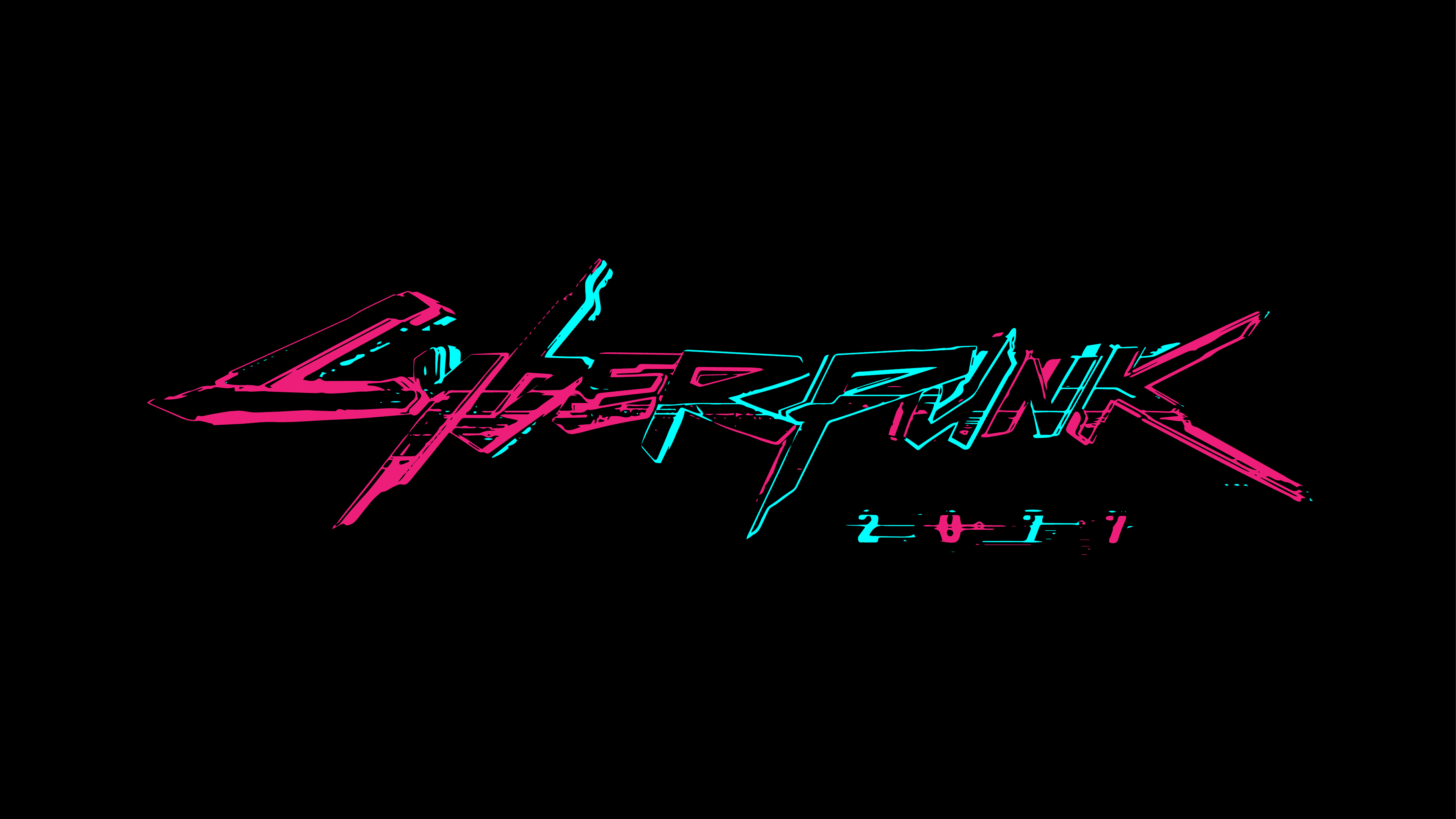 Cyberpunk 2077 Neon Logo 4K