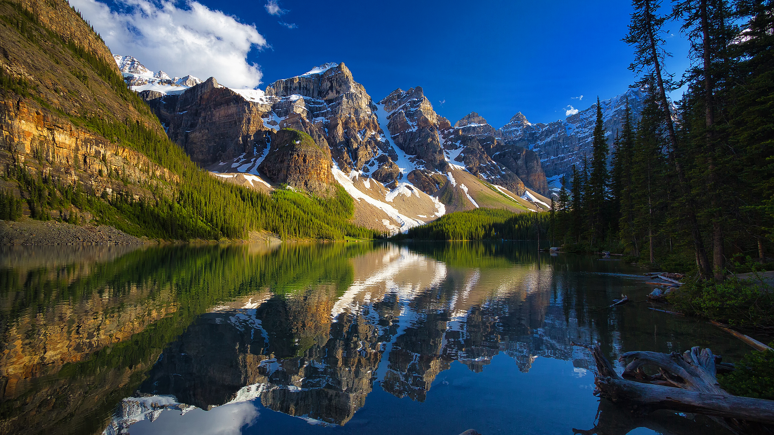 Alberta Banff National Park Canada Moraine Lake Mountain Reflection HD Nature Wallpapers
