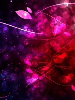 Pink Red Yellow Bright Bokeh Neon Sparkle Leaves HD Abstract Wallpapers |  HD Wallpapers